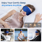 BeHoomi Sleep Mask, Premium Eye Mask for Sleeping, Total Blackout, Superior Soft Comfort, Upgraded 3D Ergonomic Designed Sleeping Mask for Home, Office, Travel, Meditation, Royal Blue