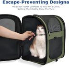 Apollo Walker Dog & Cat Carrier Backpack for 4-18lb Pets - Ventilated Safe Design with Padded Back Support, Breathable Mesh Pet Backpack for Hiking, Travel, Outdoor (Green)