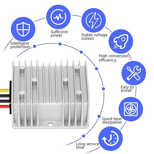 LeMotech DC 12v to 24v Converter 5A 120W Step Up Converter Voltage Reducer IP68 Waterproof Transformer for Golf Cart Truck Boat Vehicle