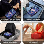 Cartoon Axolotl Print Travel Cable Organizer Bag Waterproof Portable Electronic Accessories Organizer for USB Cable Cord Phone Charger Headset Wire SD Card