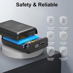 20000mAh Battery Pack for Heated Vest-5V/7.4V Rechargeable Power Bank with LED Display and DC/USB Output for Heated Jacket,Fast Charging Powerbank Compatible with iPhone iPad Samsung