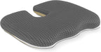 Gooo&Ma Air Fiber Seat Cushion for Office Chair, Breathable U-Shape Tailbone Relief Cushion for Desk Chair, Washable Ergonomic Chair Pad for Driving & Gaming, Cooling Mesh Back Support(Grey)