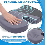 TushGuard Seat Cushion, Office Chair Cushions, Car Seat Cushion, Non-Slip Sciatica & Back Coccyx Tailbone Pain Relief Chair Pad, Memory Foam Butt Pillow for Computer Desk, Office(Gray, XXL)