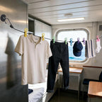 Magnetic Clothesline for Cruise Ship Cabin Approved - Portable Travel Clothes Line,Strong Rubber Coated Non-Scratch Magnets,Travel Clothesline for Cruise Ship Essentials(Updated Stronger Magnets)
