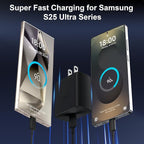 45W USB C Super Fast Charger Type C Charger Fast Charging Android Phone Charger Block with 5FT Type C Charging Cable for Samsung Galaxy S26 Ultra/S26/S26+/S25/S25 Ultra/S25+/S24 Ultra/S23 Ultra/S26