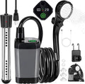 Portable Camping Shower with Heater, 6000mAh Rechargeable Portable Shower with 2000W Immersion Heater, LED Display, Heated Camping Shower for Travel, Hiking, Car, Pet