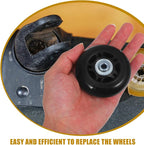 4 Sets Luggage Replacement Wheels - 2.7'' Silent Rubber Wheel Repair Set for Travel Suitcase - with Mounting Accessories Fits Most Standard Luggage Cases