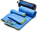 OlimpiaFit Quick Dry Towel - 3 Size Pack of Lightweight Microfiber Travel Towels w/Bag - Fast Drying Towel Set for Camping, Beach, Gym, Backpacking, Sports, Yoga & Swim Use