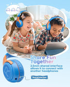 awatrue Kids Headphones Wired Toddler Headphones with Microphone, Over-Ear Headphones, 85/94dB Volume-Limiting, 3.5mm Jack, Foldable On-Ear Design - Safe & Comfortable for Learning & Entertainment