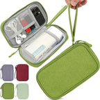 CAAORDKSO Electronics Organizer Travel Case, Travel Cable Organizer Bag Pouch Electronic Accessories Carry Case Waterproof Electronic Bag for Cable, Cord, Charger, Power Bank, Earphone (Green)