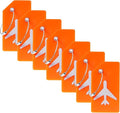 7 Pack Silicone Luggage Tag for Suitcases with Stainless Loop, TSA Approved, Privacy Protection Travel Essentials Bag Tags by Gostwo