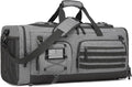 Gym Bag for Men and Women, 50L Extra Large Duffle Bag, 3-in-1 Travel Sports Duffel Bags with Shoe & Laptop Compartment for Overnight Weekender Gym Traveling Workout Deployment, Black + Gray