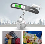 Digital Luggage Scale Vacation Travel Essentials Accessories Gifts for Traveler Portable Suitcase Handheld Weight Scale 110 lbs Hanging Baggage Travel Must Haves