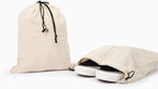 Muslin Cotton Storage Bags with Drawstring - Toy & Shoe Storage for Travel - Dust-proof, Lint-free (3 Small: 15"x12")