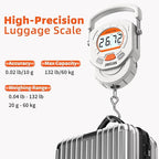 Fishing Scale Luggage Scale 132lb/60kg Digital Fish Scale, Fish Weight Scale with Backlit LCD Display, Luggage Weight Scale with 4 Units, 2 AAA Batteries, Hanging Scale for Fishermen Travelers