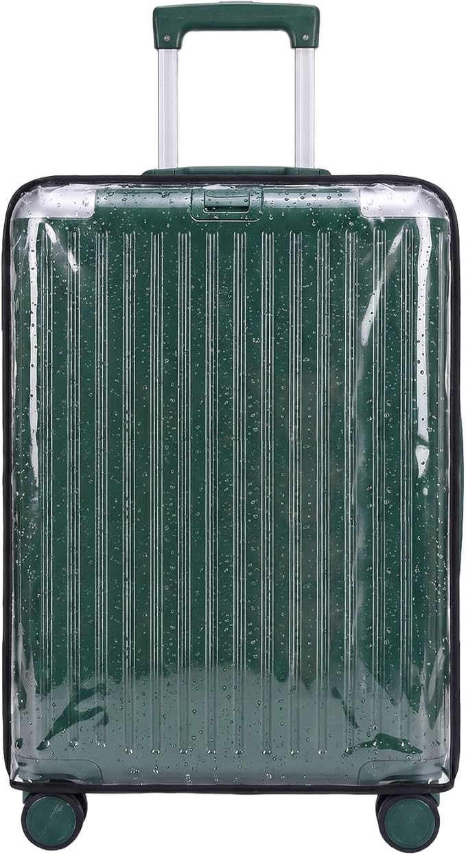 Krute Disassembly-Free Suitcase Cover 20 inch Luggage Cover PVC Waterproof Dustproof Anti-Scratch Transparent Travel Suitcase Protectors
