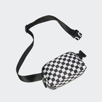 Pander Two Way Zipper Fanny Pack Nylon Everywhere Belt Bag for Women, Water Repellent Waist Packs, Crossbody Bags with Adjustable Strap (Checkered Black)