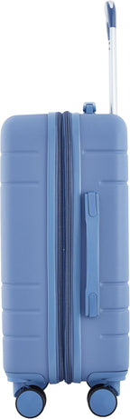French Connection St. Martin Carry-On Luggage with Cup Holder/USB Ports, Stormy Blue