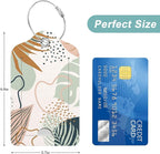 Rimilak 3 Pcs PU Leather Luggage Tags for Suitcase, Travel Cruise Luggage Tag with Privacy Flap, Name ID Label and Metal Loop for Women Men Baggage Handbag School Bag Backpack, Boho Plant