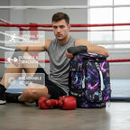 Gym Duffle Bag Backpack with Shoe Compartment,4 ways Travel Backpack for Women and Men,Multi-Functional Weekender bag with Waterproof Layer&Laptop Compartment for Fitness, Travel,Camping