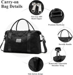 HYC00 Travel Duffel Bag,Carry-on Overnight Weekender Bags for Women,Sports Tote Gym Bag with Wet Pocket