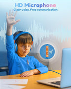 awatrue USB-C Kids Headphones with Mic - 85/94dB Volume Limiter, Foldable Wired Toddler Headphones for Boys & Girls, Over-Ear Type-C Kid Headphones for School, Travel, lPad, Tablet & Smartphones