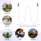 Travel Retractable Clothes Lines for Hanging Clothes Outside Bungee Cord Portable Retractable Clothesline with Hooks and Suction Cups Camping Accessories Cruise for Indoor Home Camping Travel, White