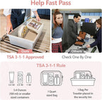 PACKISM Clear Makeup Bag - TSA Approved Toiletry Bag for Carry-on & Checked Luggage, Water Resistant Car Storage Organizer with Reinforced Seams