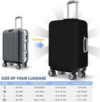 M Alphabet Design Custom Travel Luggage Cover Tag Set TSA Approved Vintage Letter Print Suitcase Protector Men Women (XL 29-32 Inch Luggage)