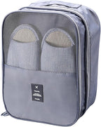 Shoe Bag for Travel, Travel Shoe Bag for Packing, Hold 3 Pairs of Shoes, Travel Essentials for Flying Shoe Organizer Shoe Storage Bag for Travel Gray