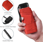 Compact Travel Umbrella with Case - Mini Umbrella for Purse, Small Lightweight &Tiny Design Perfect for Parasol Outdoor Sun&Rain Umbrellas