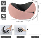 Travel Neck Pillow for Airplane – Memory Foam 360° Support Compact Design Ergonomic Flight Pillow for Sleeping & Neck Support Portable Travel Pillows for Adults, Car, Office Home (Pink)