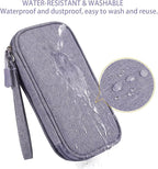 CAAORDKSO Electronics Organizer Travel Bag, Small Cable Organizer Case Waterproof Accessories Pouch, Travel Electronic Carrying Case for Cable, Cord, Charger, Phone, Power Bank, Earphone (Purple)