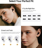 45dB Ear Plugs for Sleeping Noise Cancelling Ear Plugs for Noise Reduction & Snoring, Concerts, Earplugs for Sleep,Sider Sleepers Airplane, Silicone Earplugs Reusable Concert Ear Plug