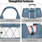 Forestfish Gym Bag For Women With Yoga Mat Holder & Shoe Compartment & Wet Dry Storage Pocket & Adjustable Strap
