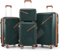 4 Piece Luggage Set, Hardside Expandable Lightweight Suitcase with 360° Mute Spinner Wheels Luggage Sets, TSA Lock, 14/20/24/28 Inch Travel Luggage for Men, Women and Girls (Army Green)