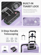 Tolino Carry on Luggage Checke Airline Approved,24 Inch Hardside Suitcase with Wheels TSA Lock, PC+ABS Lightweight Carry on Suitcases for Women and Men