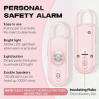 Personal Safety Alarm for Women, 130dB Loud Siren with SOS Strobe Light, Flashlight, 1000ft Audible Help Kids, Elderly Emergency Call, Self Defense Keychain for College Essentials