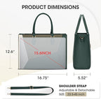 RAINSMORE Laptop Tote Bag for Women 15.6 Inch Large Women Work Bags Waterproof Business Office Teacher Bag Computer Briefcase