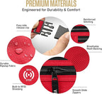 VENTURE 4TH Money Belt for Travel – Slim Hidden Under-Clothes RFID Blocking Anti-Theft Passport Holder & Travel Wallet Pouch for Men & Women to Protect Cash, Cards & Documents (Red)