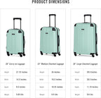 Kenneth Cole REACTION Out of Bounds Lightweight Hardshell 4-Wheel Spinner Luggage, Mint Blue, 2-Piece Set (20" & 28")