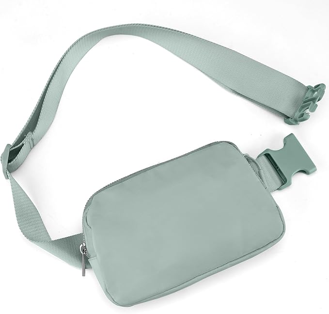 JSJ Mini Fanny Pack for Women & Men,Valentines Day Gifts for Girls Teens Kids Daughter Sister Her,Trendy Stuff Crossbody Bags Cute Everywhere Belt Bags. (Sage Gray)