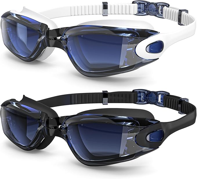 Braylin Swim Goggles, 2-Pack Swimming Goggles, Anti Fog, No Leaking For Adult Women Men Youth
