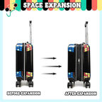 Kid’s Luggage Set 5 Piece Suitcase Set 16’’ Hardside Luggage with Spinner Wheels Girls Boys Carry on Luggage Travel Rolling Luggage Airline Approved
