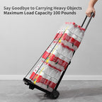 Portable Folding Luggage & Backpack Cart - Heavy Duty Hand Truck for Travel, Shopping, and Moving, with 2 Elastic Straps
