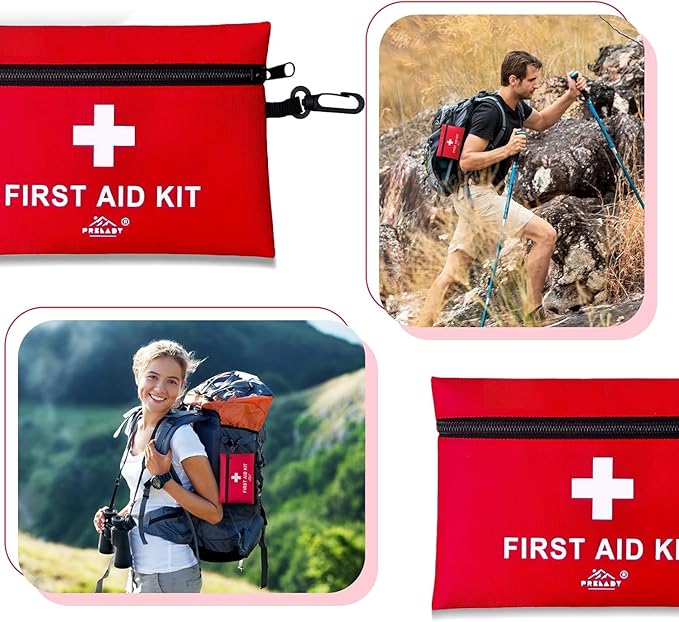 2Pack 152 Piece Small First Aid Kit, Travel Size First Aid Kit TSA Approved, Mini Forst aid kit for Home, Car, Travel, Camping, Truck, Sports, Office, Hiking Med Kit for Backpack;Gift for Grandma.