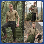 ZHIERNA Tactical Messenger Bag, Tactical Briefcase Laptop Bag Heavy Duty MOLLE Shoulder Pack Handbag for Men(Patch Included)