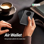 Air Wallet,Minimalist Wallet With Built In Airtag Chip, Rfid Blocking Credit Card Holder,Slim Wallet For Men,Compatible With Apple Find My Ios Only,Detachable Money Clip (Minimalist, Gray)