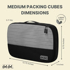 Medium Packing Cubes for Travel - 5pc Packing Cubes for Suitcases - Lightweight Luggage Organizer Bags (Non-Compression)