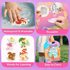 JoyCat Reusable Sticker Book Set (3-Pack): Unicorn, Fairies, Mermaid - 90 Pcs Stickers for Toddlers, Kids Sticker Activity Book, Road Trip Travel Toys, Party Favors, Birthday Gifts for Baby Girls